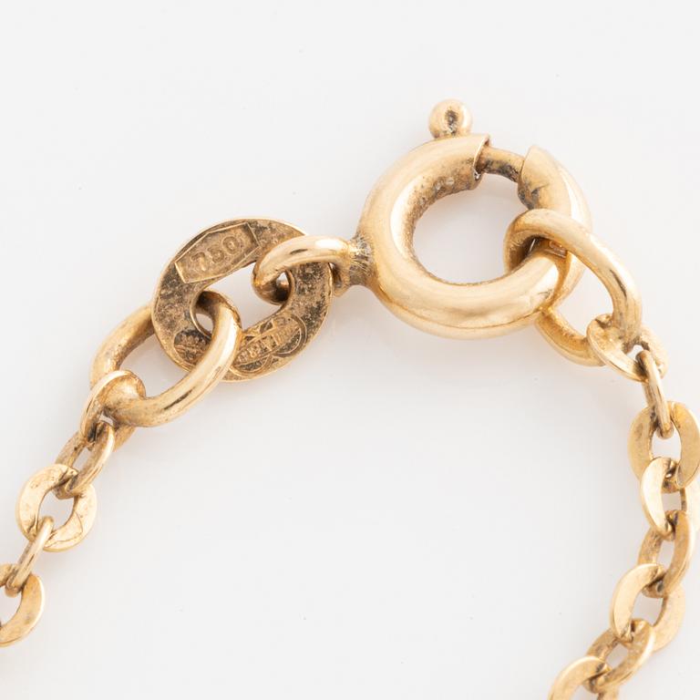 Chain with medallion, 18K gold,