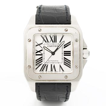 Cartier, Santos 100, wristwatch, 38 x 38 (51) mm.