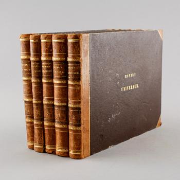 Five volumes of Meyer's Universum, 1835-38.