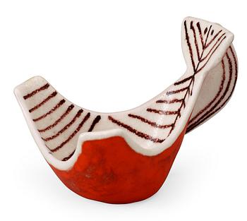 763. A Guido Gambone eathenware bowl, Italy, 1950's.