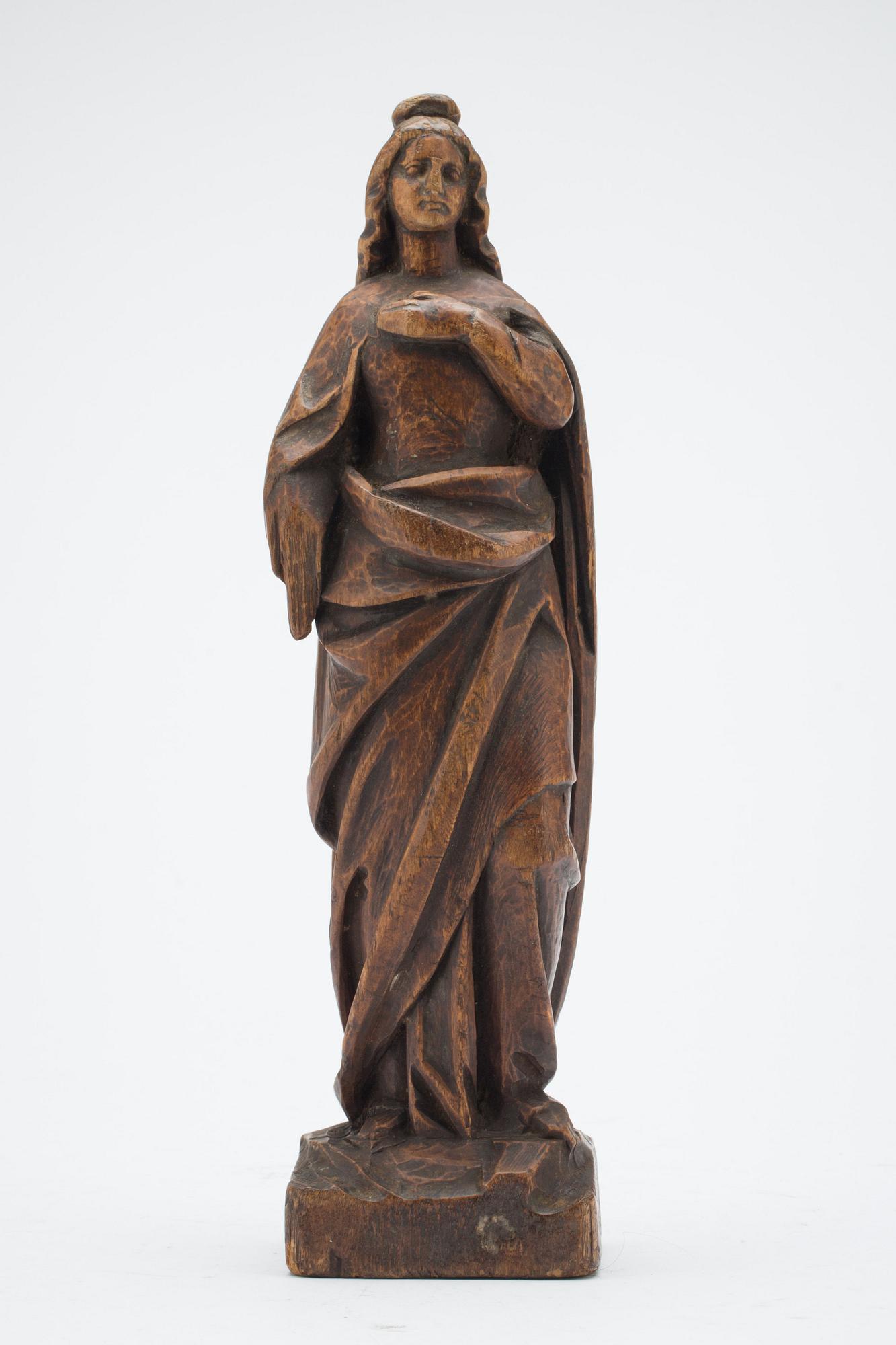 SKULPTUR, trä,  Madonna 1800-tal.