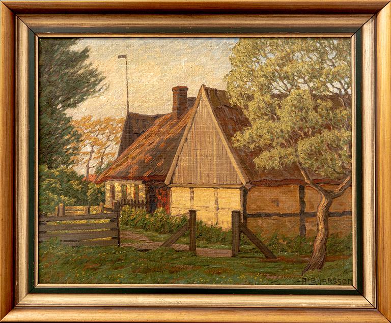 Albert Larsson, oil on canvas signed.