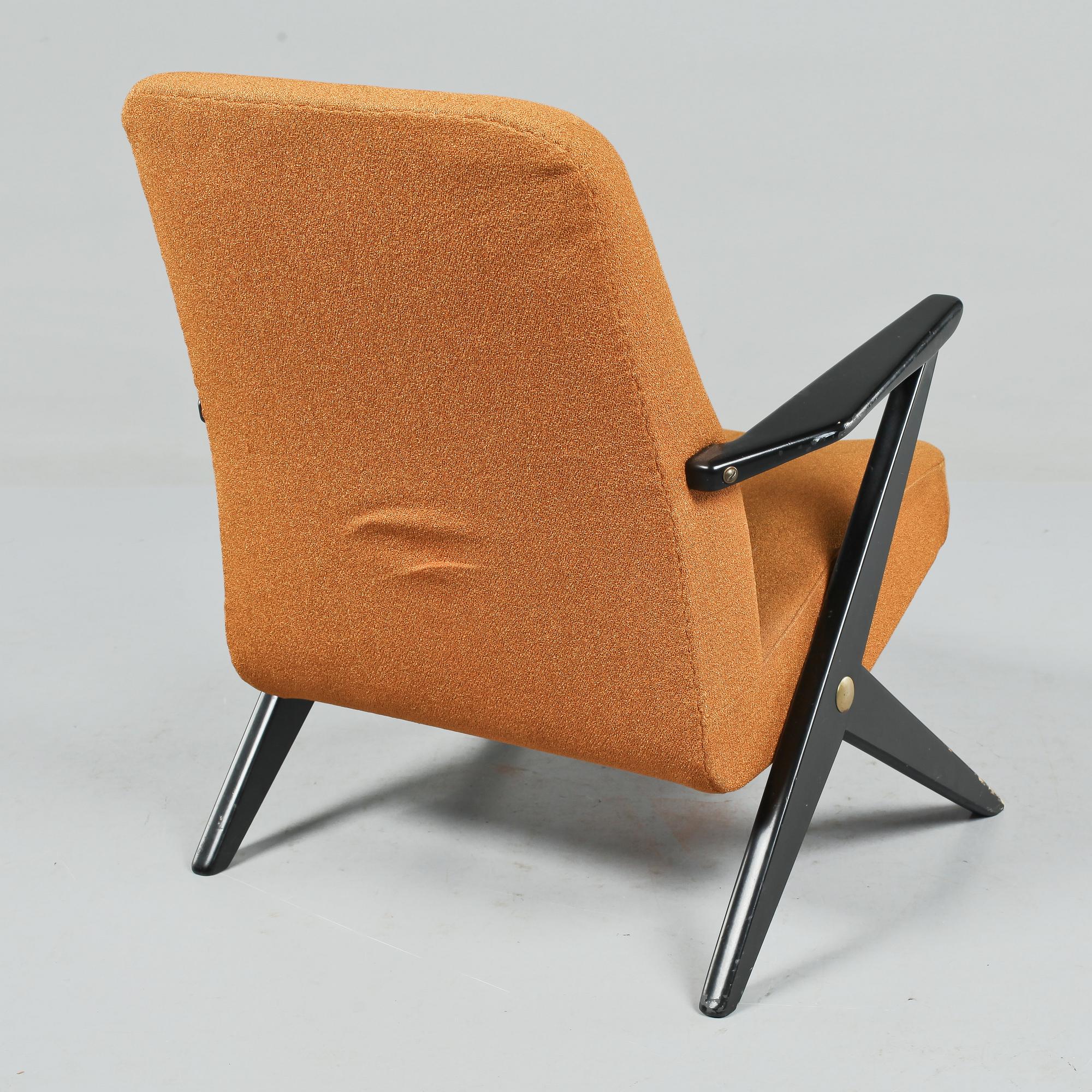 FÅTÖLJ, "Domstolsfåtöljen", Bengt Ruda för Nordiska Kompaniet, modellen formgiven 1953.