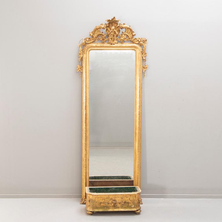 A late 19th century Neo Rococo gilded mirror.