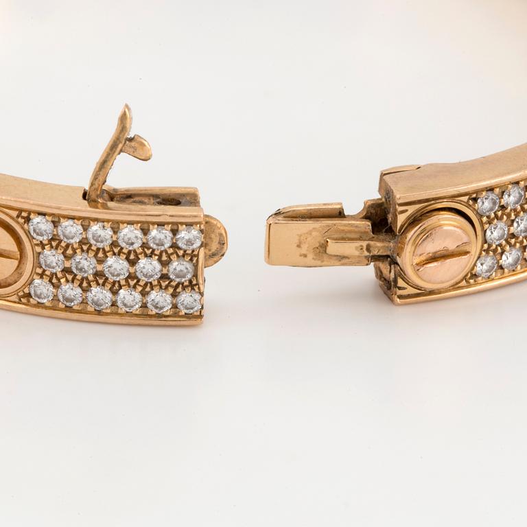 CARTIER, 'LOVE' armring med briljantslipade diamanter.