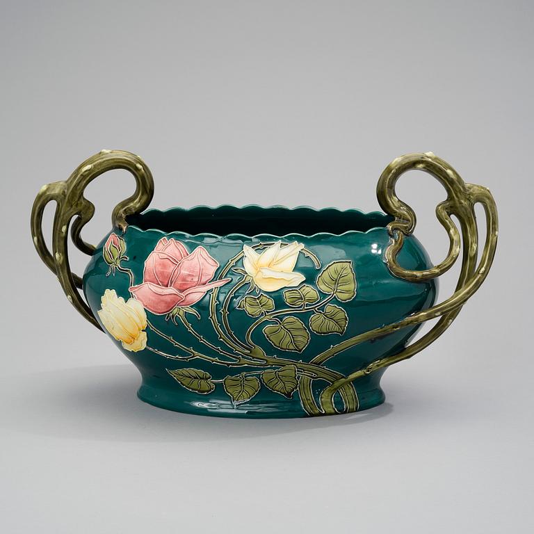 CACHEPOT, majolica, jugend, Austria early 20th cetury.