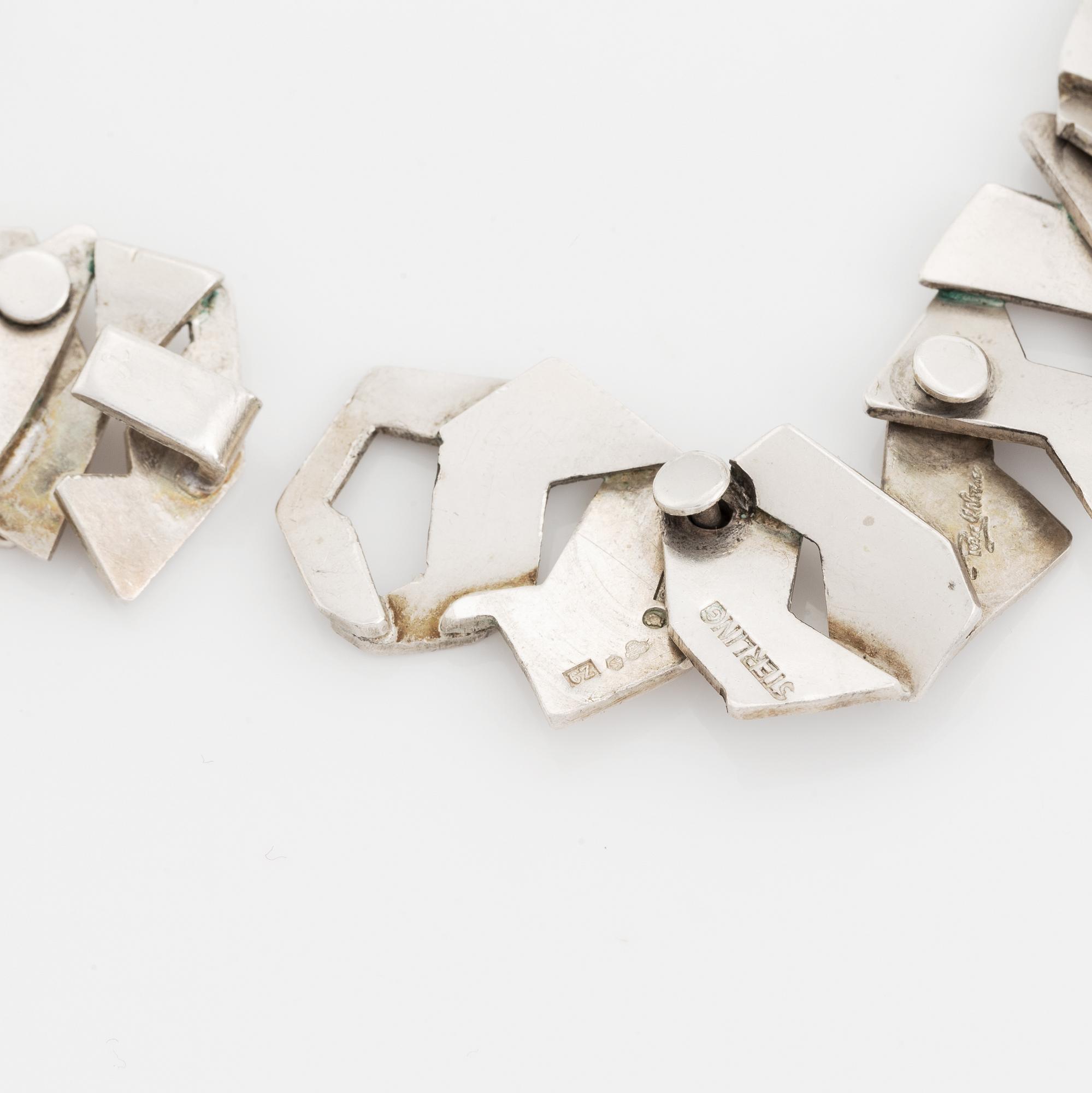 Rey Urban, sterling silver necklace, Stockholm 1974.