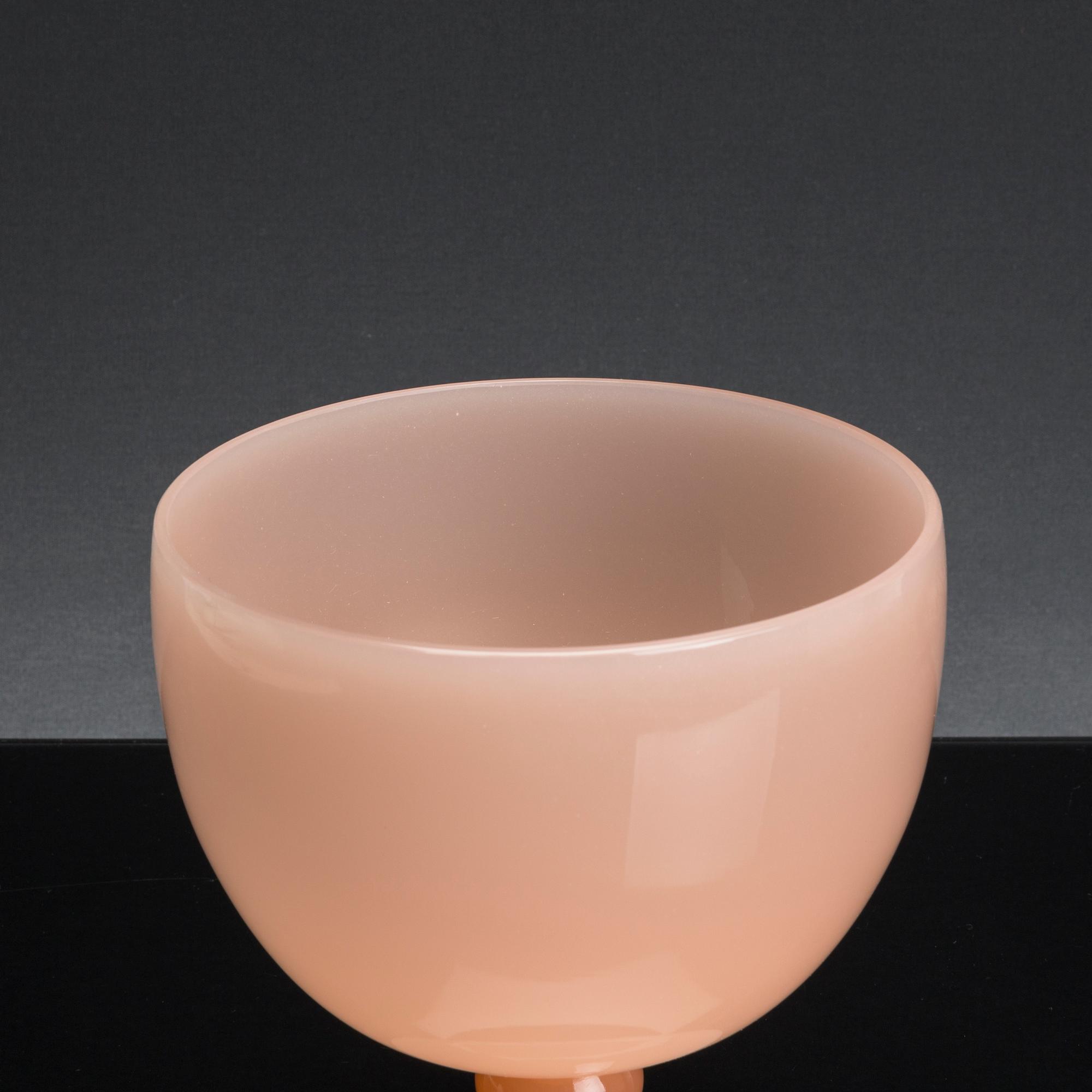 SKÅL PÅ FOT, glas, Murano 1950-tal.