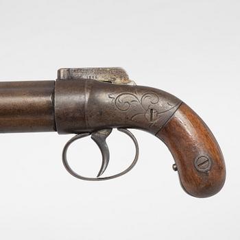 Percussion revolver, Allen Thurber & Co., mid-19th century.
