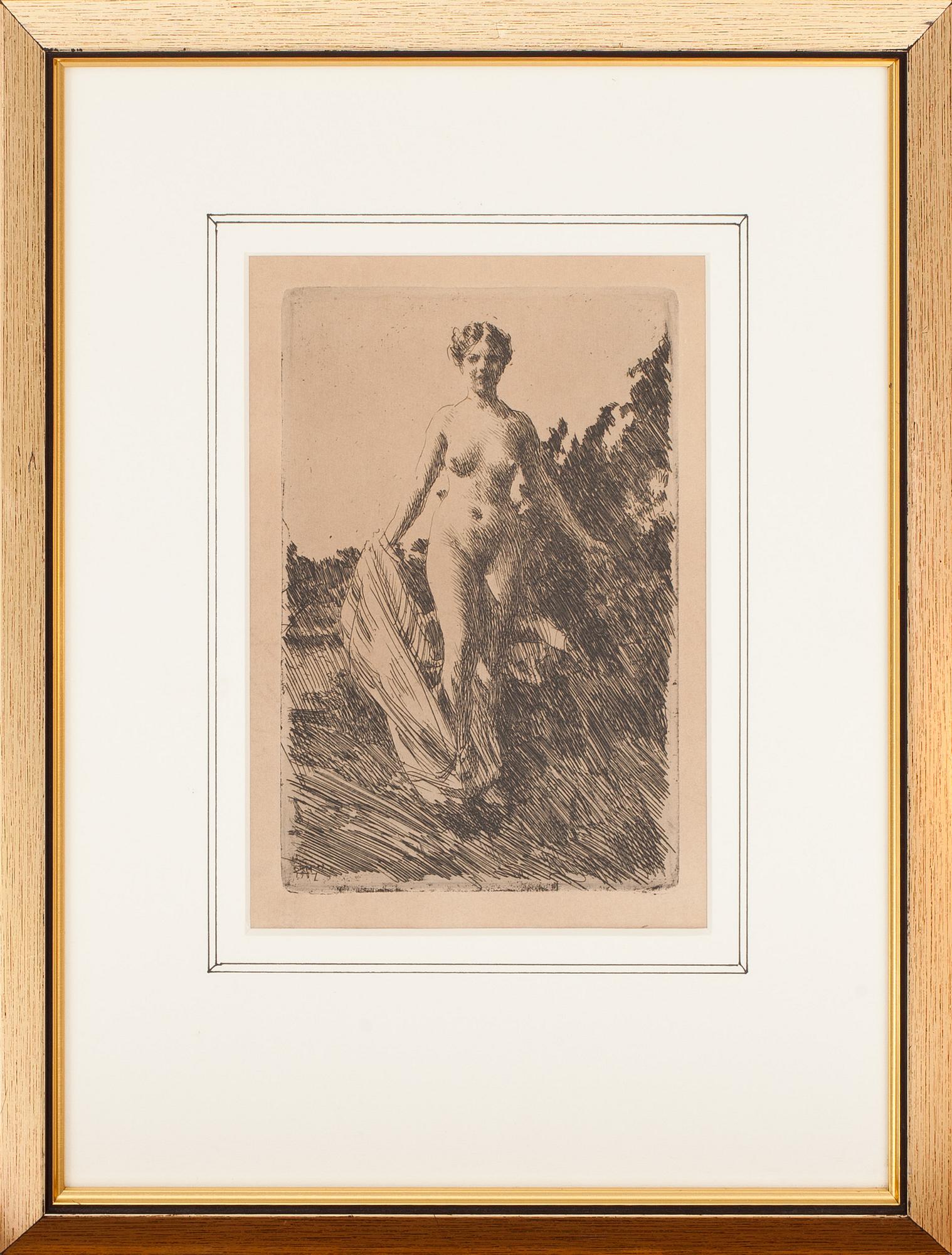 ANDERS ZORN, etsning, sign och dat i plåten.