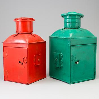 Two painted lanterns, first half of the 20th century.