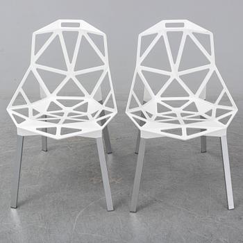 KONSTANTIN GRCIC, a pair of white aluminium "Chair one", Magis, Italien, 21st century.