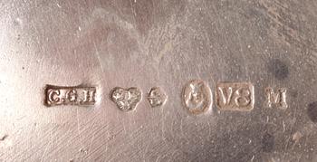 BÄGARE, 3 st, silver, bl a GAB.