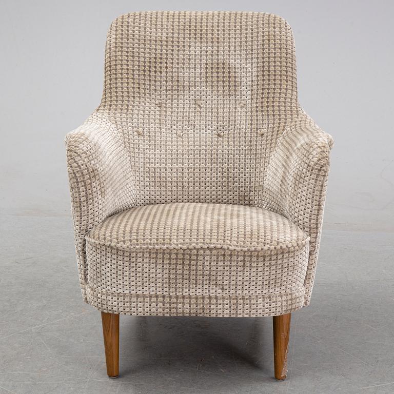 Carl Malmsten, a 'Samsas' easy chair, AB OH Sjögren, Tranås, 1986.