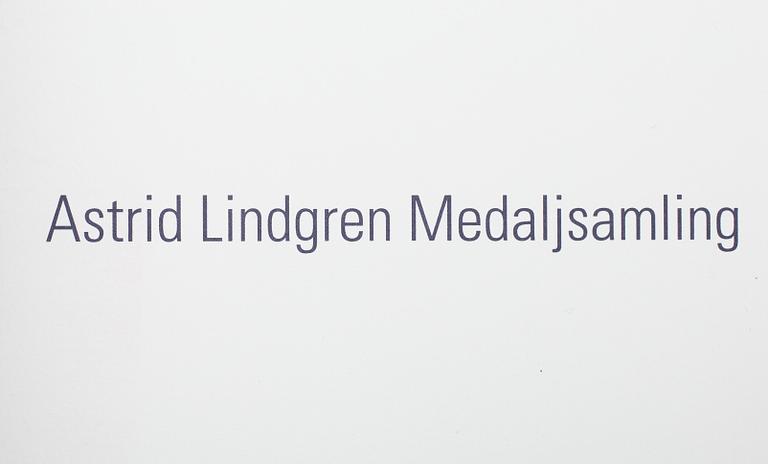 MEDALJER, 14 st, silver, Astrid Lindgren,1900-tal. Vikt ca 378 g.