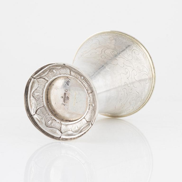 Erik Lemon, bägare, silver, Uppsala 1797.