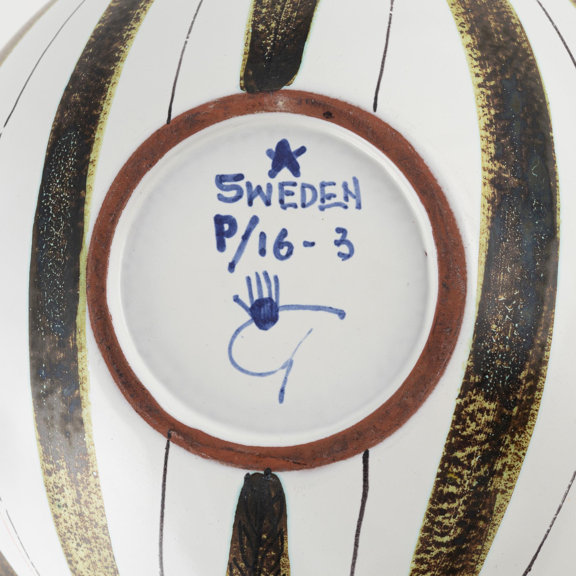 Stig Lindberg, a bowl, Gustavsbergs studio.