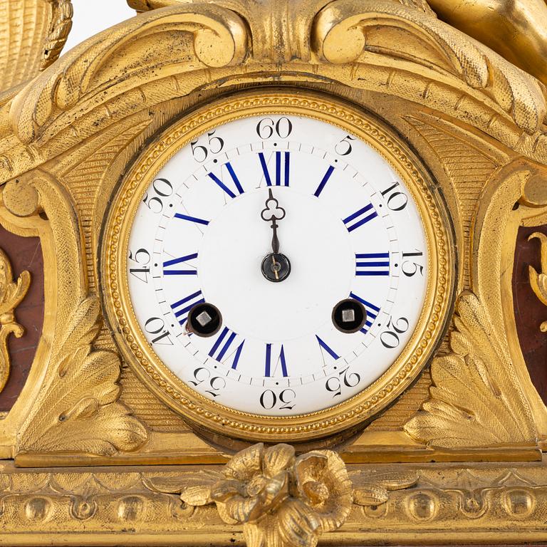 A Louis XVI-style mantle clock, around 1900.