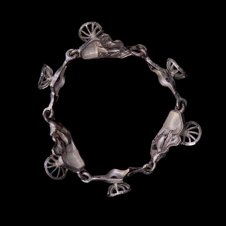 BJÖRN WECKSTRÖM, ARMBAND Robott Jori, sterling silver, Lapponia 1969.