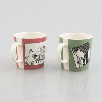 Two Moomin mugs, Moomin Characters, Arabia, Finland, 1990-93.