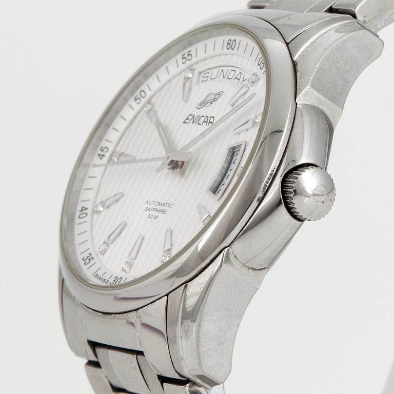 ENICAR, armbandsur, 39,5 mm.