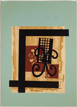 Stephen Buckley, färglitografi, 1981. Signerad och numrerad 8/70.