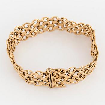 ARMBAND, 18K guld, x-länk.