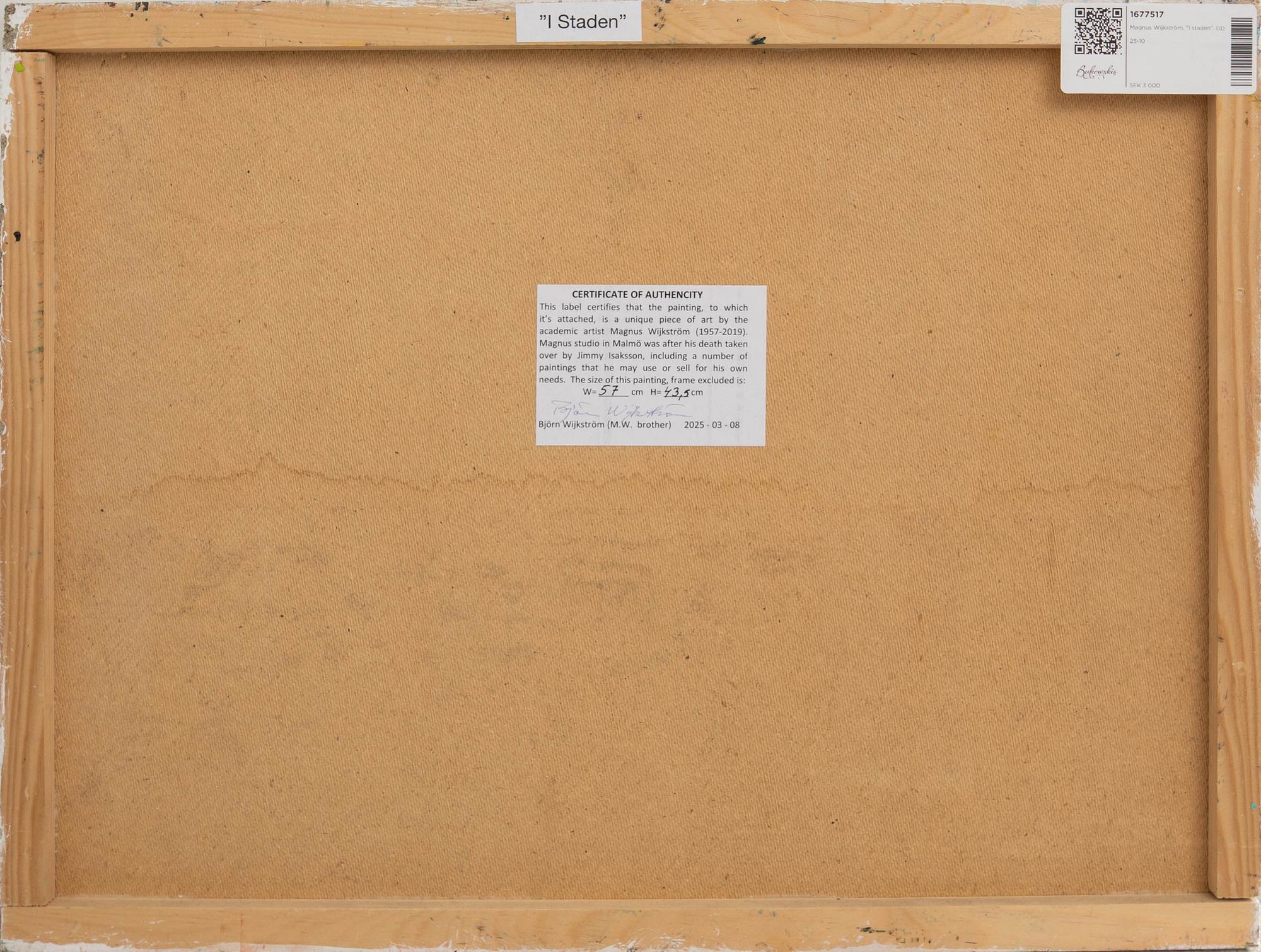 Magnus Wijkström, "I staden".