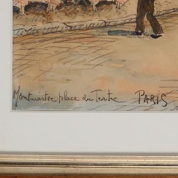 FRANK WILL BELLIOT NAUDIN, watercolour, signed, Paris.