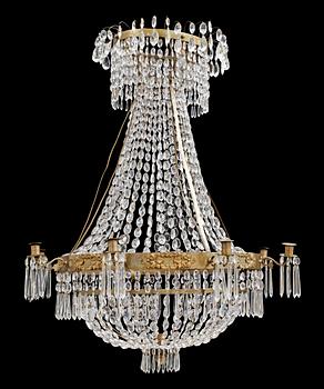 479. A Swedish Empire nine-light chandelier.
