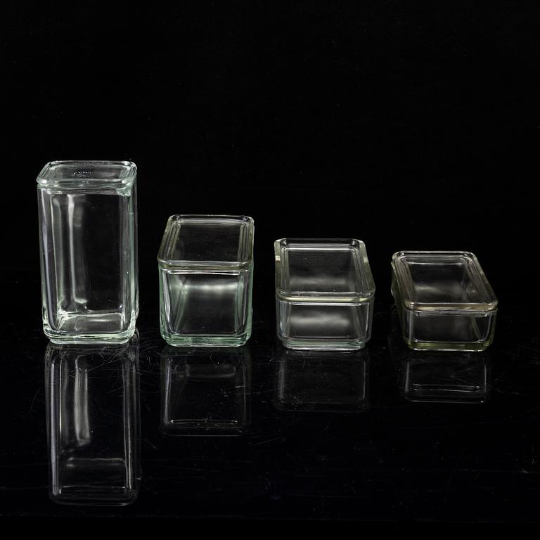 WILHELM WAGENFELD, glas, "Kubus", Vereinigte Lausitzer Glaswerke, Tyskland.
