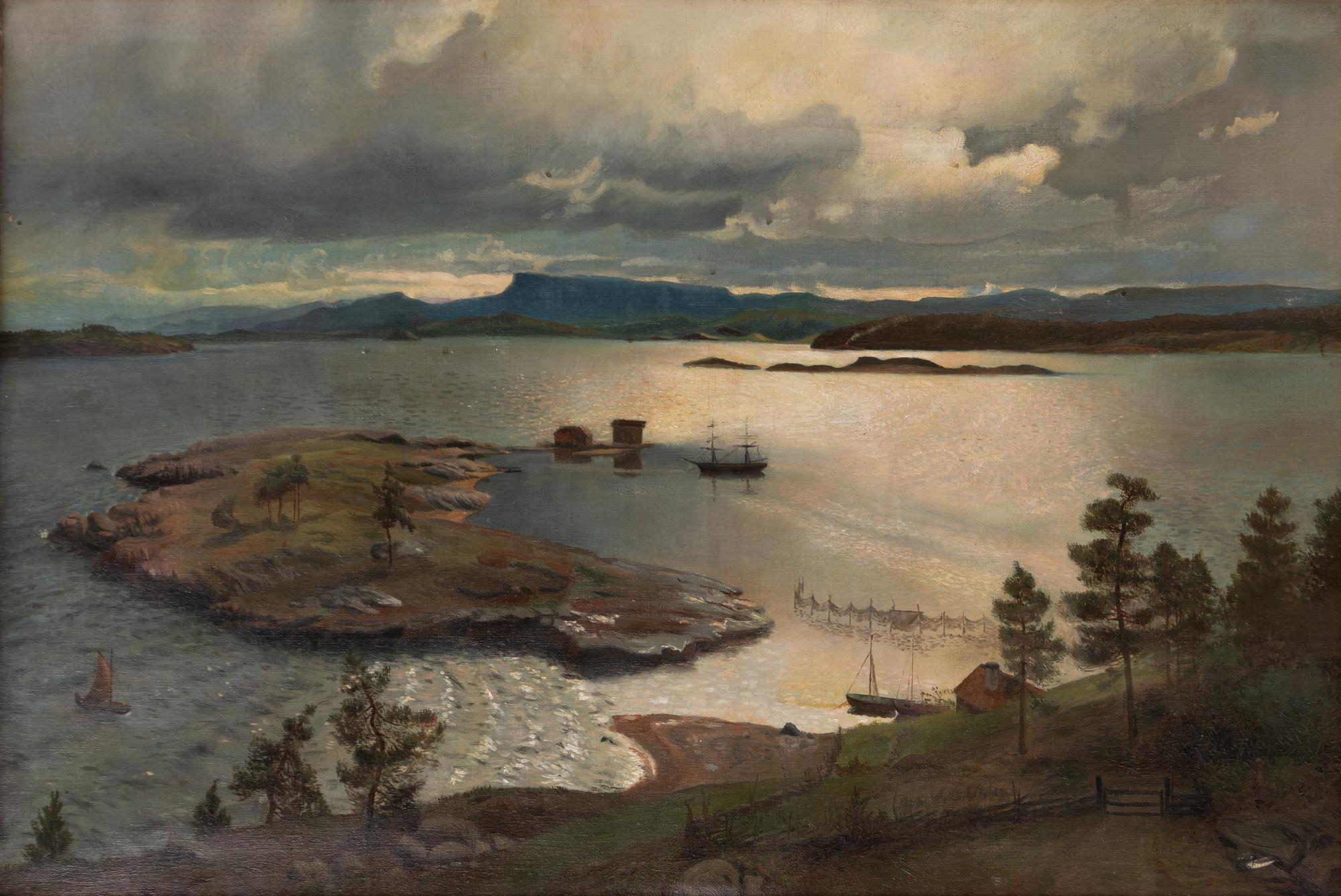 Hans Fredrik Gude. Sandviksfjorden.