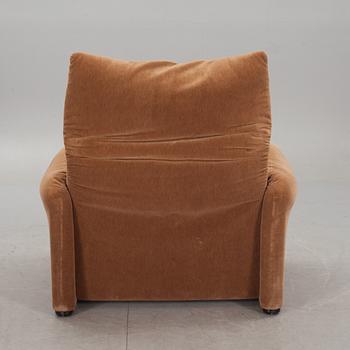 FÅTÖLJ, "Maralunga", Vico Magistretti för Cassina, formgiven 1973.