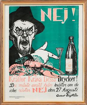 Albert Engström · ALBERT ENGSTRÖM, efter, affisch, 1900-tal.