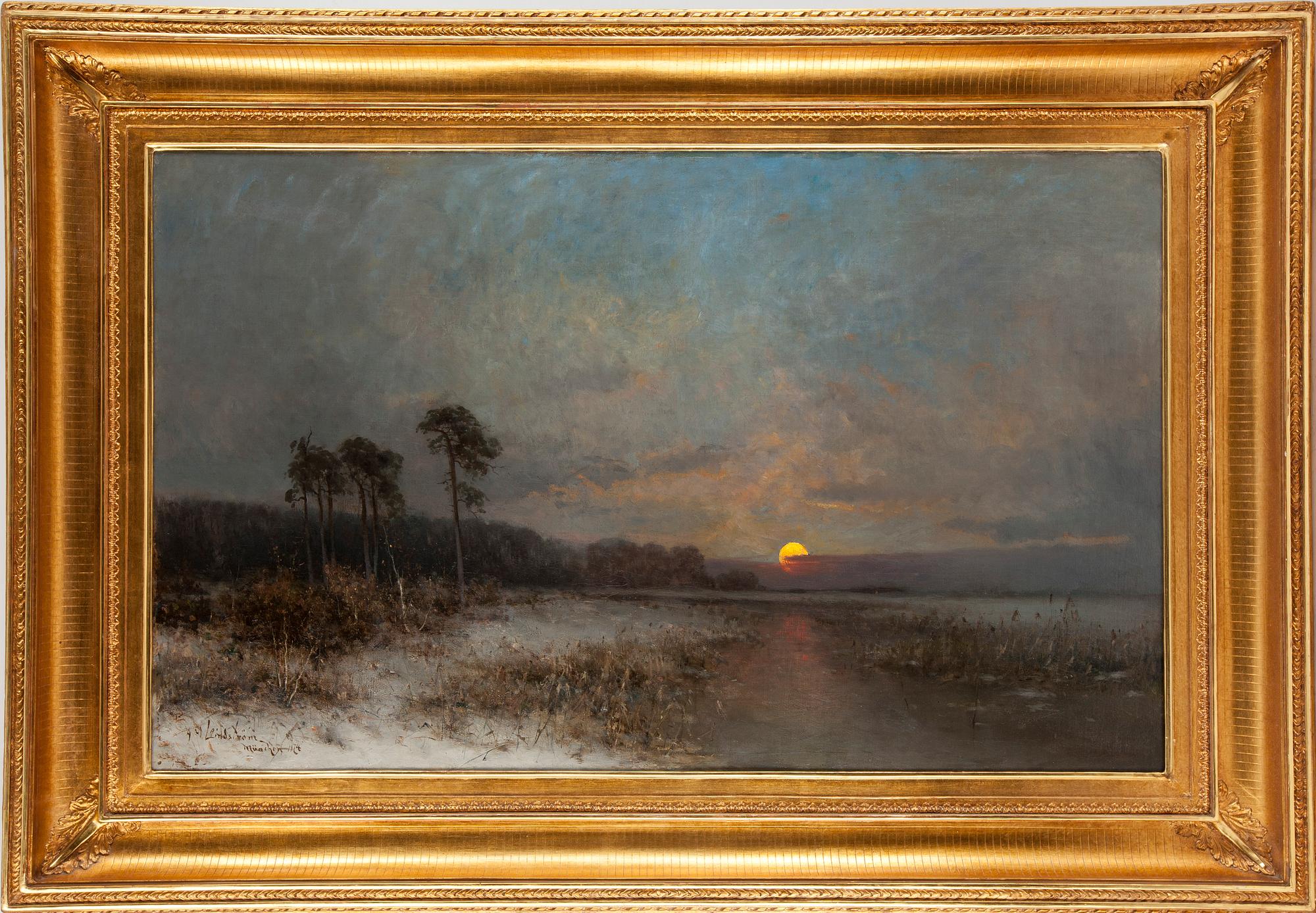 ARVID MAURITZ LINDSTRÖM, olja på duk, sign o dat München 1874.