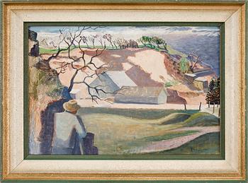 AXEL OLSON, olja på pannå. Sign o dat -41.