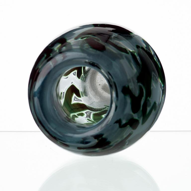 A Vicke Lindstrand 'graal' glass vase, Orrefors, Sweden 1937.