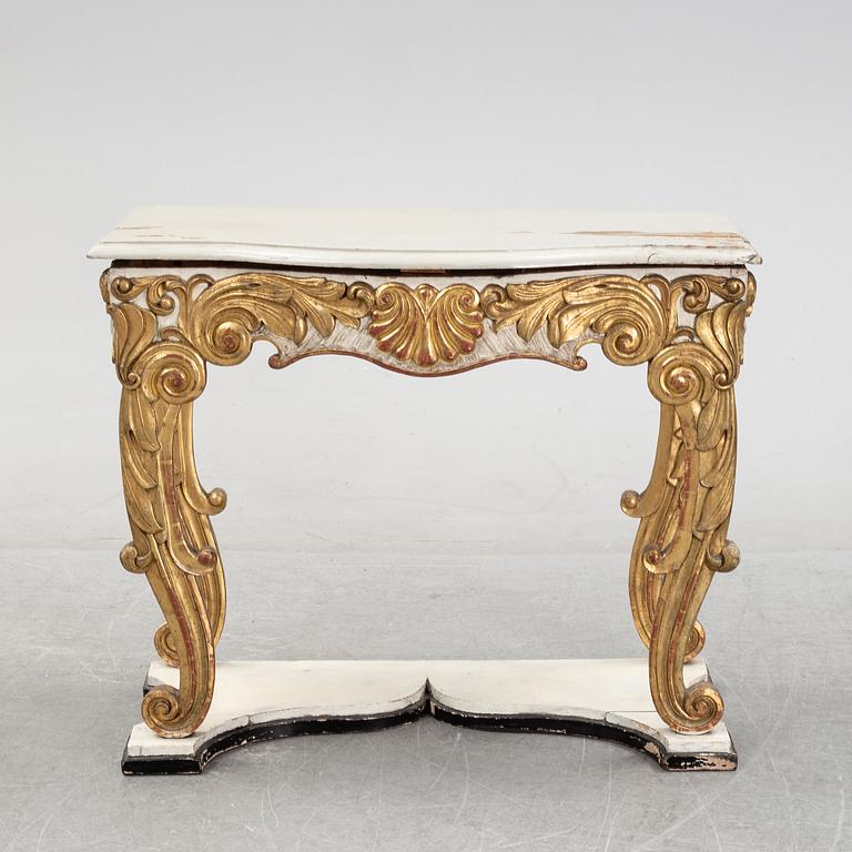 Konsolbord, nyrokoko, Sverige, 1800 talets andra hälft.