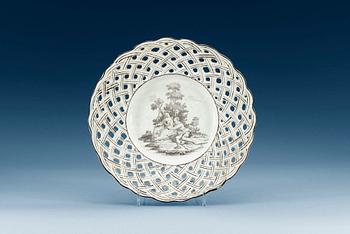 A Marieberg faience dish, 18th Century.