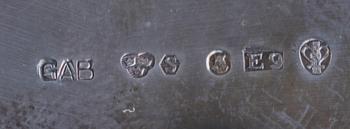 BÄGARE, 2 st, silver, MGAB 1969 och GAB 1955.