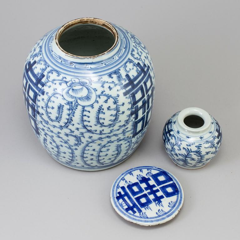 BOJAN SAMT VAS, porslin, Kina, sen Qing (1644-1912).