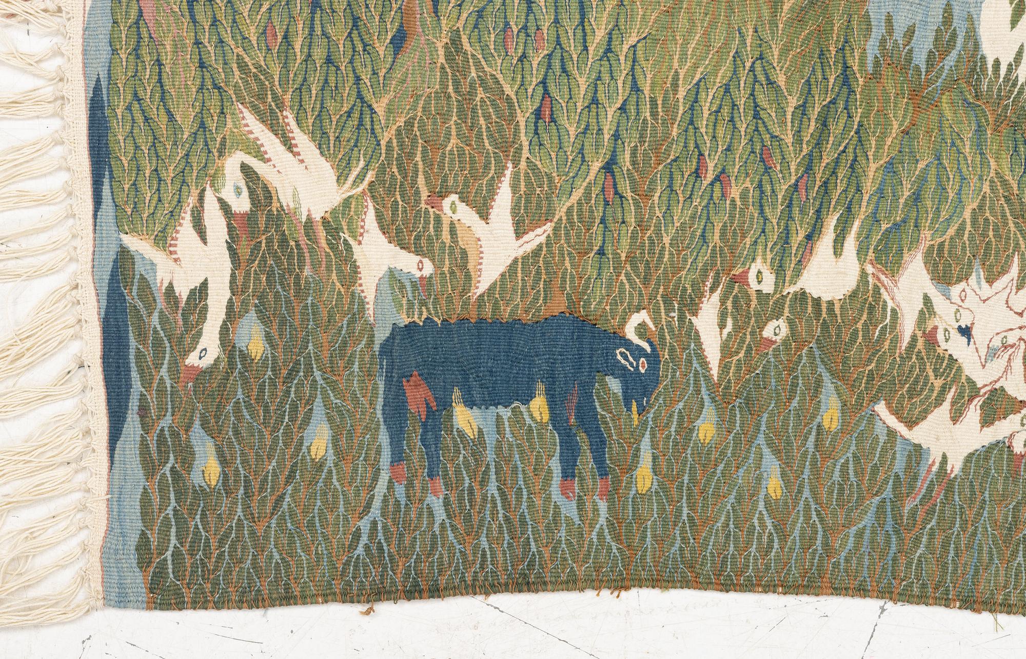 Ramses Wissa Wassef, Vävnad, gobelängteknik, Harania, Egypten, ca 64 x 42 cm.