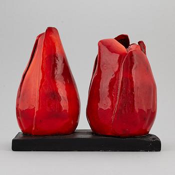 KJELL JANSON, a stoneware sculpture, signed Kjell Janson Mora.