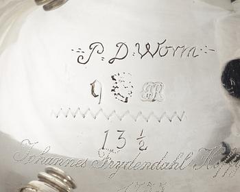 A Swedish 18th century silver cream-jug, makers mark of Jonas Thomasson Ronander, Stockholm 1774.