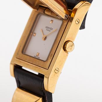 Hermes Medor, wristwatch, 23 x 23 mm.