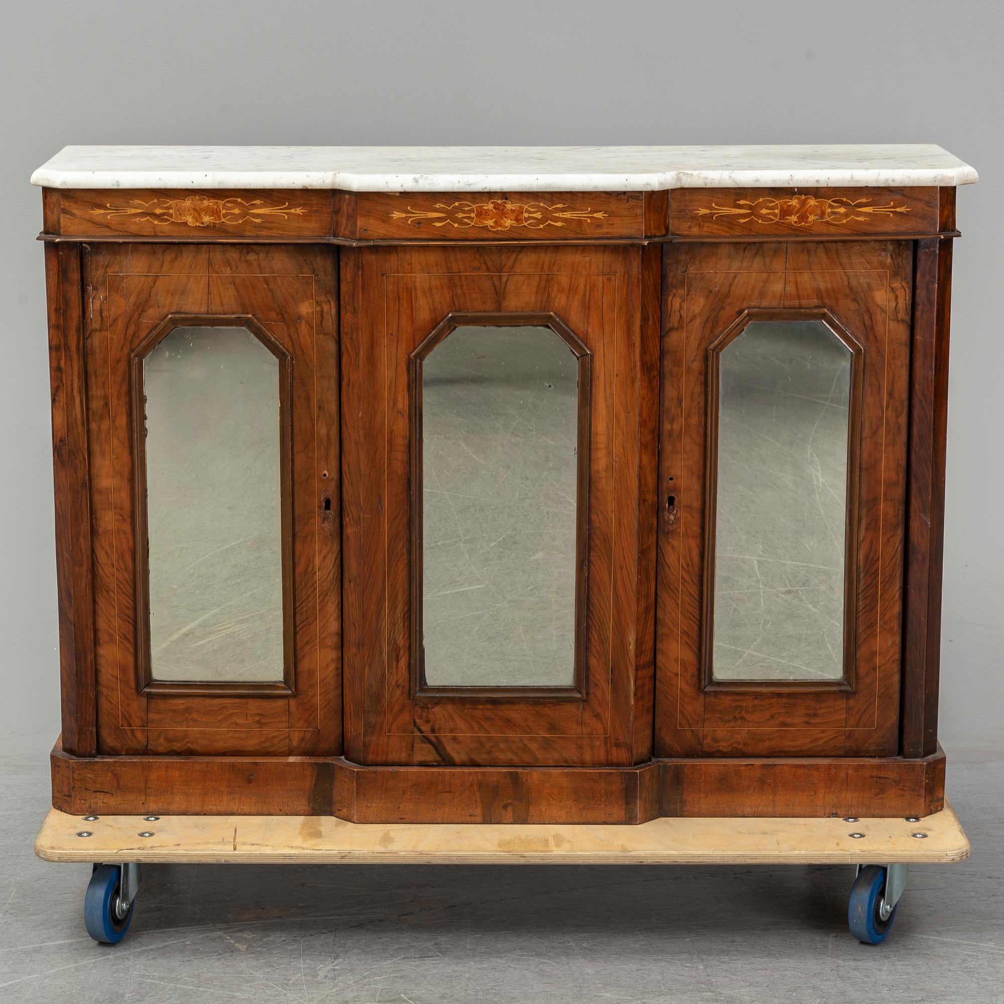 A Walnut 1800's sideboard, England.