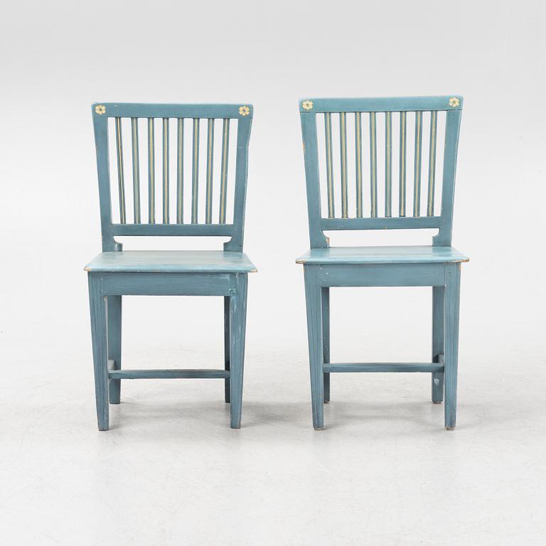 A set of eight painted chairs, 18th/19th Century.