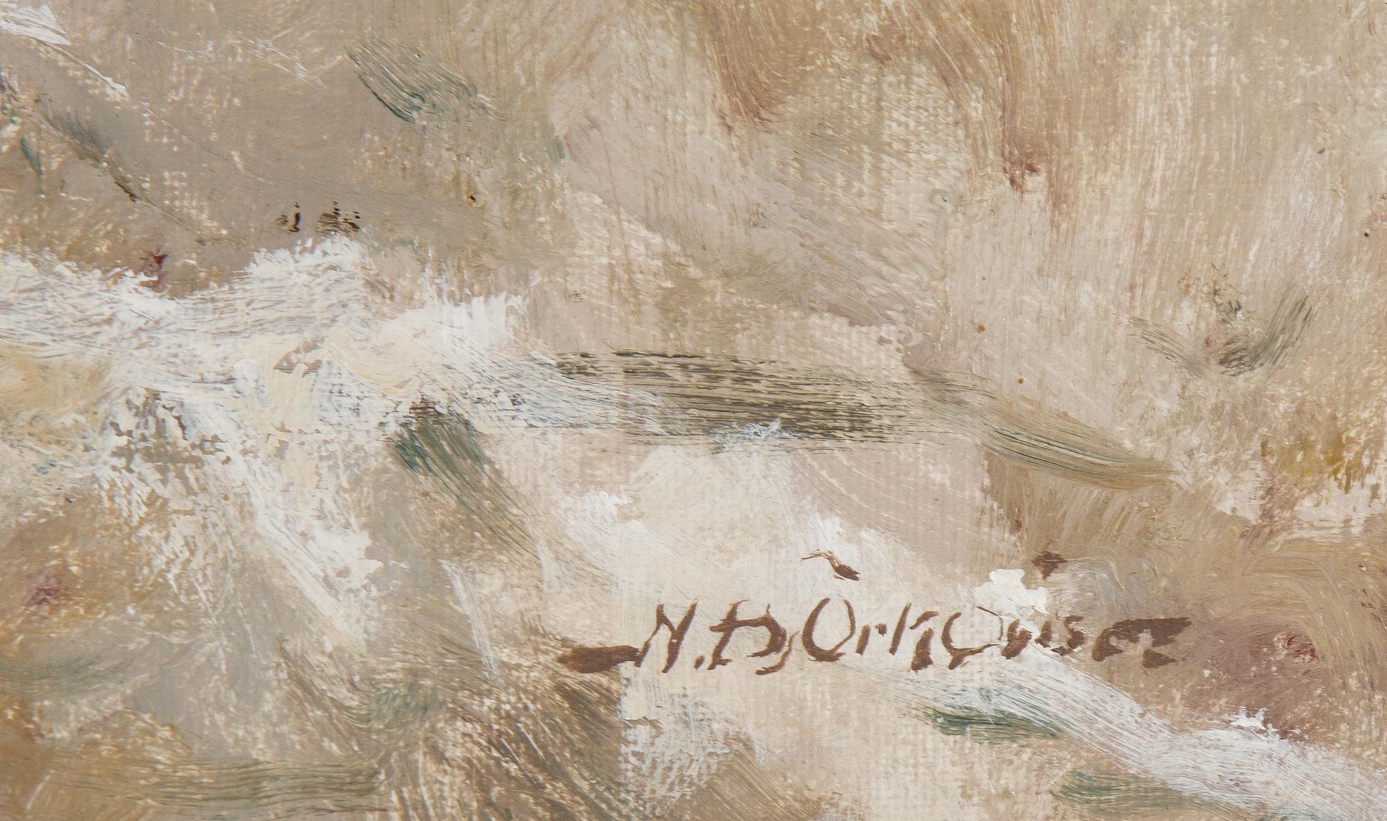 Nils Björkqvist, oil on canvas, signed.