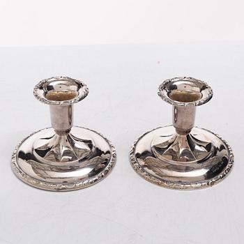 Candelabra, 2+2 pcs, silver, Thorvald Marthinsen Silverware Factory, Tönsberg, Norway, 20th century.