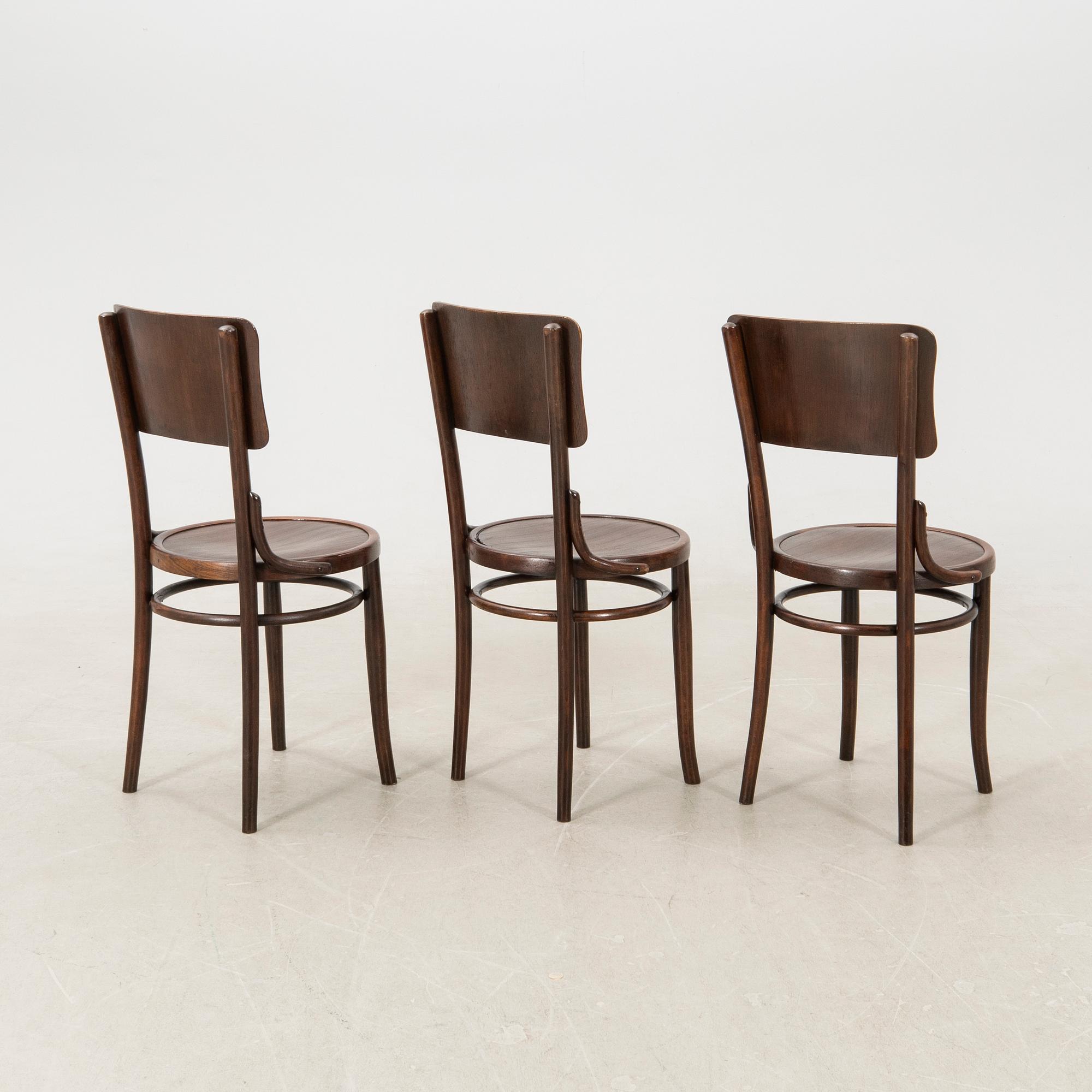 Chairs, set of 3, early 20th century.
